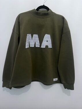 MA Green Mock neck